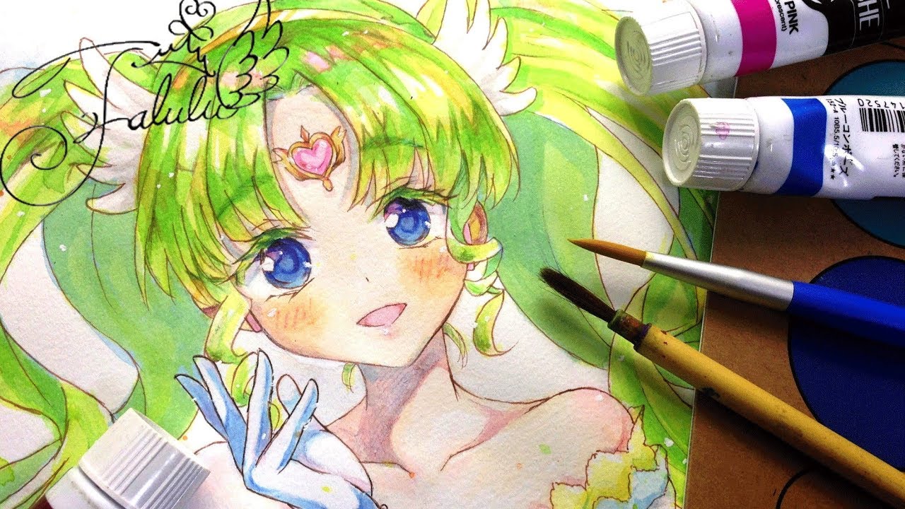 【不透明水彩】でファルルと遊んだったぷり