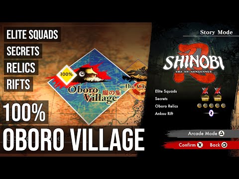 SHINOBI: Art of Vengeance - Oboro Village - All Collectibles (Secrets, Squads, Relics, Rift)