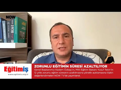 Genel Başkanımız Kadem Özbay’ın, Milli Eğitim Bakanı Yusuf Tekin’in 12 yıllık zorunlu eğitim süresinin azaltılmasına yönelik açıklamasına ilişkin değerlendirmesi NOW TV’de yer aldı. | EĞİTİM İŞ