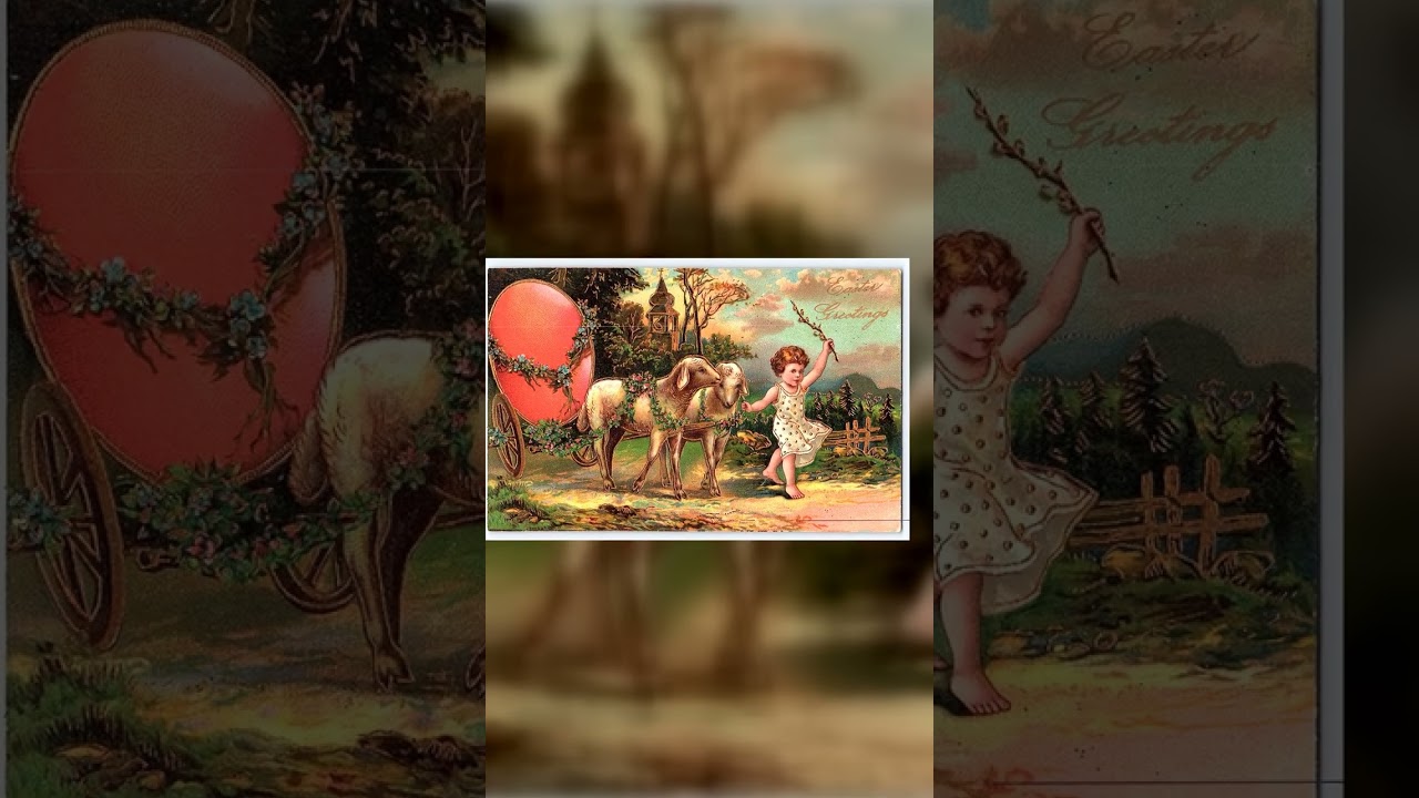 P.F. Easter Greetings Postcard, Germany, Divided Back, Early 1900s Video