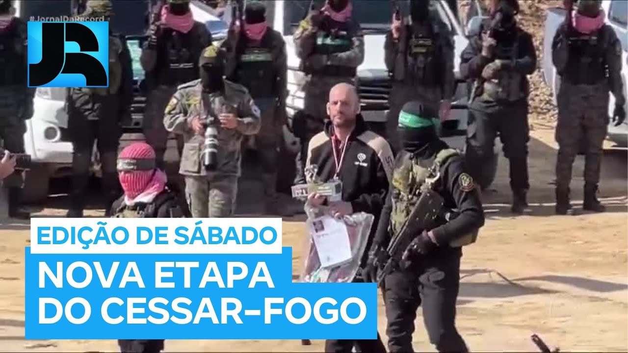 Terroristas do Hamas cumprem nova etapa do acordo com Israel e libertam mais três reféns