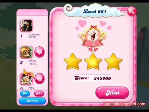 Candy Crush Saga Level 661 (3 stars, NO boosters)