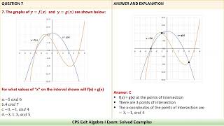 CPS Exit Algebra Exam Solved Part 1