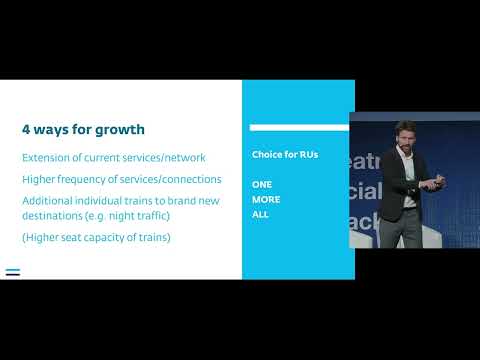 Jan Ilik of Czech Railways (České dráhy) speaking at World Passenger Festival 2023.