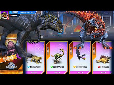 LEGENDARY PACK INDOMINUS REX GEN 2 LV 9999 VS ALPHA 06 GOD | JURASSIC WORL THE GAME