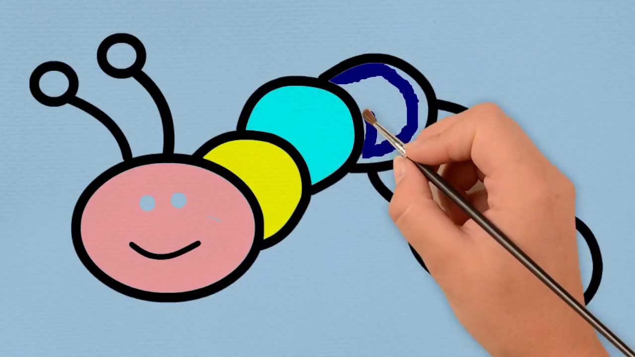 Worm Coloring Page - How to Draw Simple Worm | Cartoon World TV