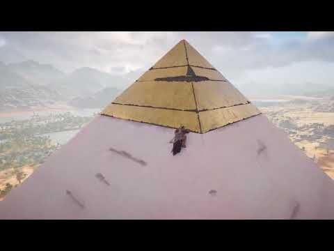Assassin's Creed Origins - Climbing The Great Pyramid Of Giza (NO HUD)