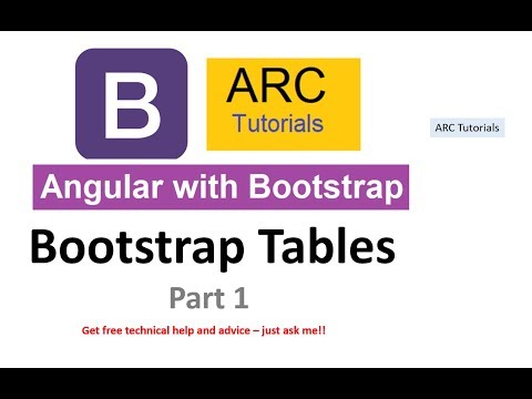 Angular Bootstrap Tables | Part 1 | Angular Bootstrap 4 Tutorials | Angular Bootstrap Tutorial