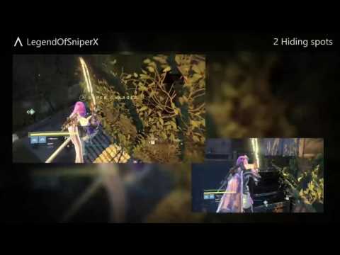 Two hiding spots on the map Asylum in Destiny