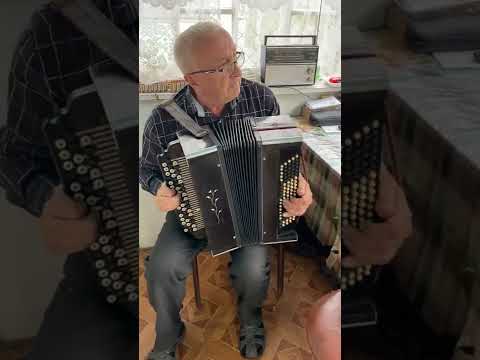 Antique wooden button accordion 1940s, Single solid reed plates, Master button accordion, Handmade