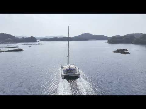 4K動画　 カタマランヨット「99TRITON」（クジュウクトリトン）