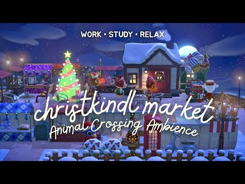 christmas market in animal crossing 🎄 cozy holiday jazz music ✨ 5 hr study • relax • sleep