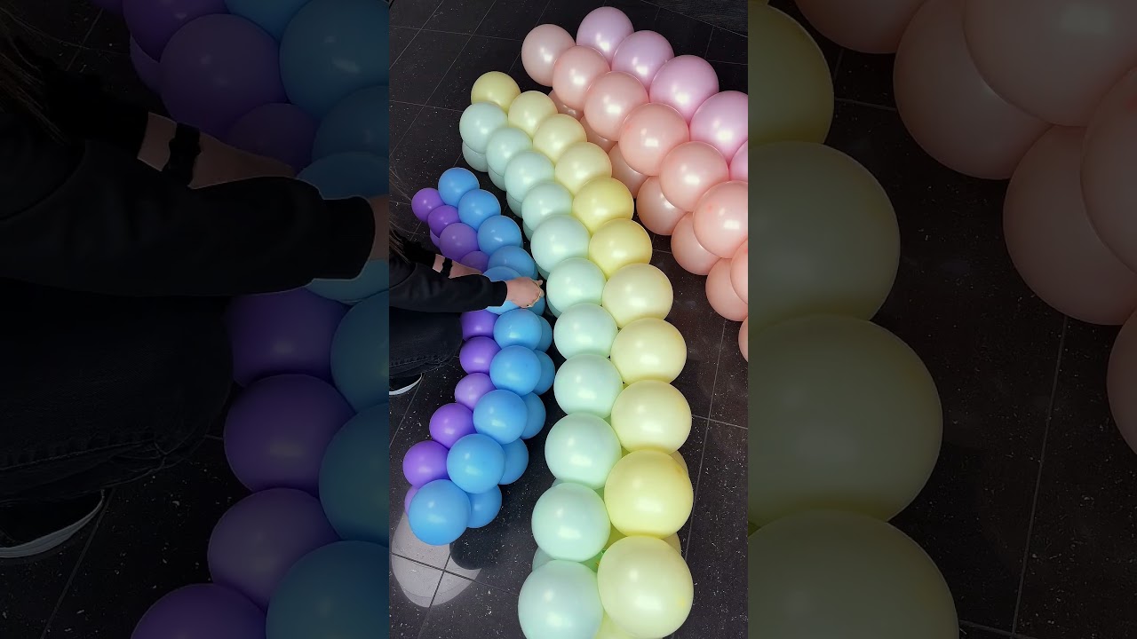 🌈✨ DIY Rainbow Balloon Arch Tutorial! 🎈 Perfect Party Decor!