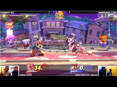 WBB #78  [W] Redeemer Z (Mario, ROB)  vs [L] SSBMatt (Greninja)   Grand Finals   Smash 4 Singles