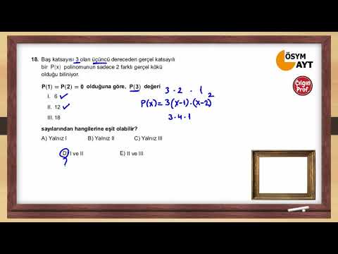 Polinom Soruları 2023 AYT Matematik (18-19)