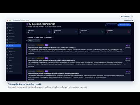 Intelligence Terminal: Del Ruido Global a Señales de Inversión