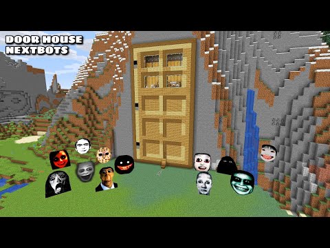 SURVIVAL WOODEN DOOR HOUSE WITH 100 NEXTBOTS in Minecraft - Gameplay - Coffin Meme