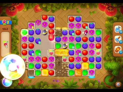 GardenScapes Level 1062 no boosters (15 moves)