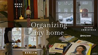 Organizing my home | preparing for Christmas, decorating my window, bookshelves and paintings