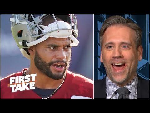 馬克斯解釋了達克-普雷斯科特在牛仔隊3個賽季可以賺到1.2億美元的原因。 (Max explains how Dak Prescott can make $120M over 3 seasons with the Cowboys | First Take)