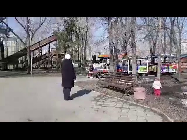 Суровый омский паровозик в парке