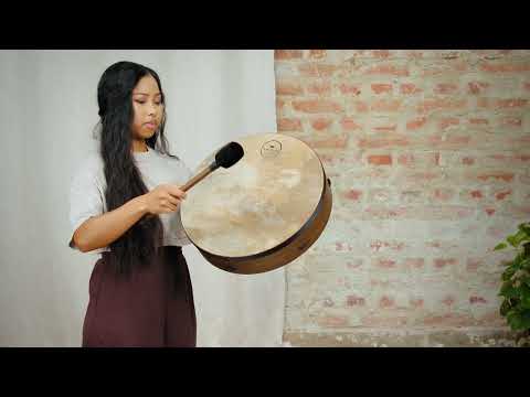 18" Sacred Ritual Drum - Handcrafted with Natural Leather