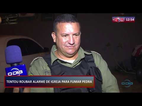 ROTA DO DIA 13 11 2019  Homem tenta roubar alarme de igreja para fumar pedra