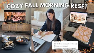 A COZY FALL MORNING RESET 🍂☕️— fall goal setting, comparison chats, and romanticizing fall!