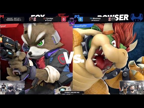 Flynn's Arcade 042 Winners Round 3 - Cycotix (Fox,Joker) Vs. Bluxious (Bowser) SSBU ULTIMATE
