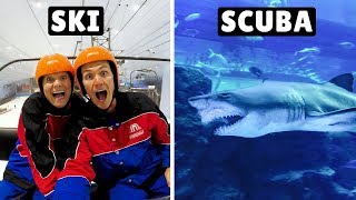 SKI &amp; SCUBA INSIDE A MALL! Dubai Mall &amp; Mall of the Emirates - YouTube
