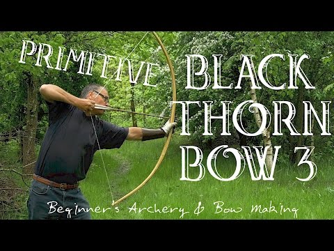 ALMOST OKAY! 😕 Blackthorn Bow. 80lbs @ 27" Primitive Style Bark On Bow. Could be Better!  Pt 3