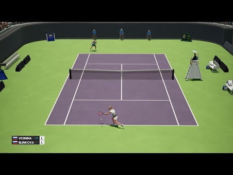 AO Tennis - Elena Vesnina vs Anna Blinkova - Qatar Open - PS4 Gameplay