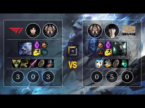 T1 Canna Volibear vs RNG Langx Mordekaiser Top - KR Patch 10.12