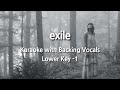 exile (Lower Key -1) Karaoke with Backing Vocals