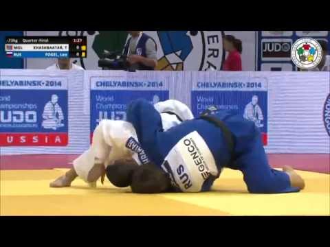 Tsagaanbaatar KHASHBAATAR (MGL) Vs Leo FOGEL (RUS) - Judo Grand Prix Ulaanbaatar 2014 [-73kg]