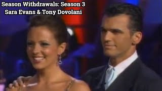 Season Withdrawals: Season 3 Sara Evans &amp; Tony Dovolani