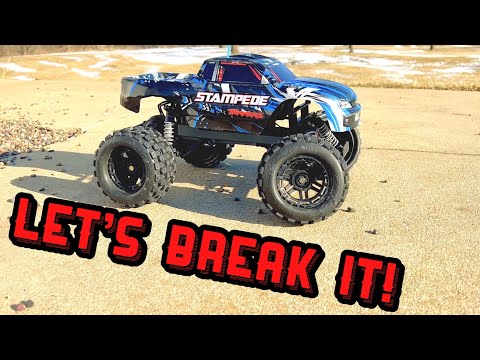 LET’s BREAK the “CHEAPEST Traxxas Stampede”...*HUGE JUMPS on 3s*