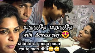Serial Actress stefy getting a Tattoo  Thenmozhi s