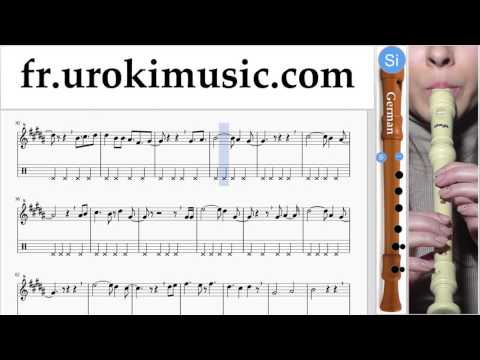 Comment Jouer de la Flute à bec (G.) David Guetta, Justin Bieber - 2U Tab Tablature Partie#2 um-i829