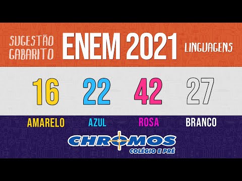 Gabarito ENEM 2021 CHROMOS - Prova Amarela: Questão 16 | Linguagens e Códigos