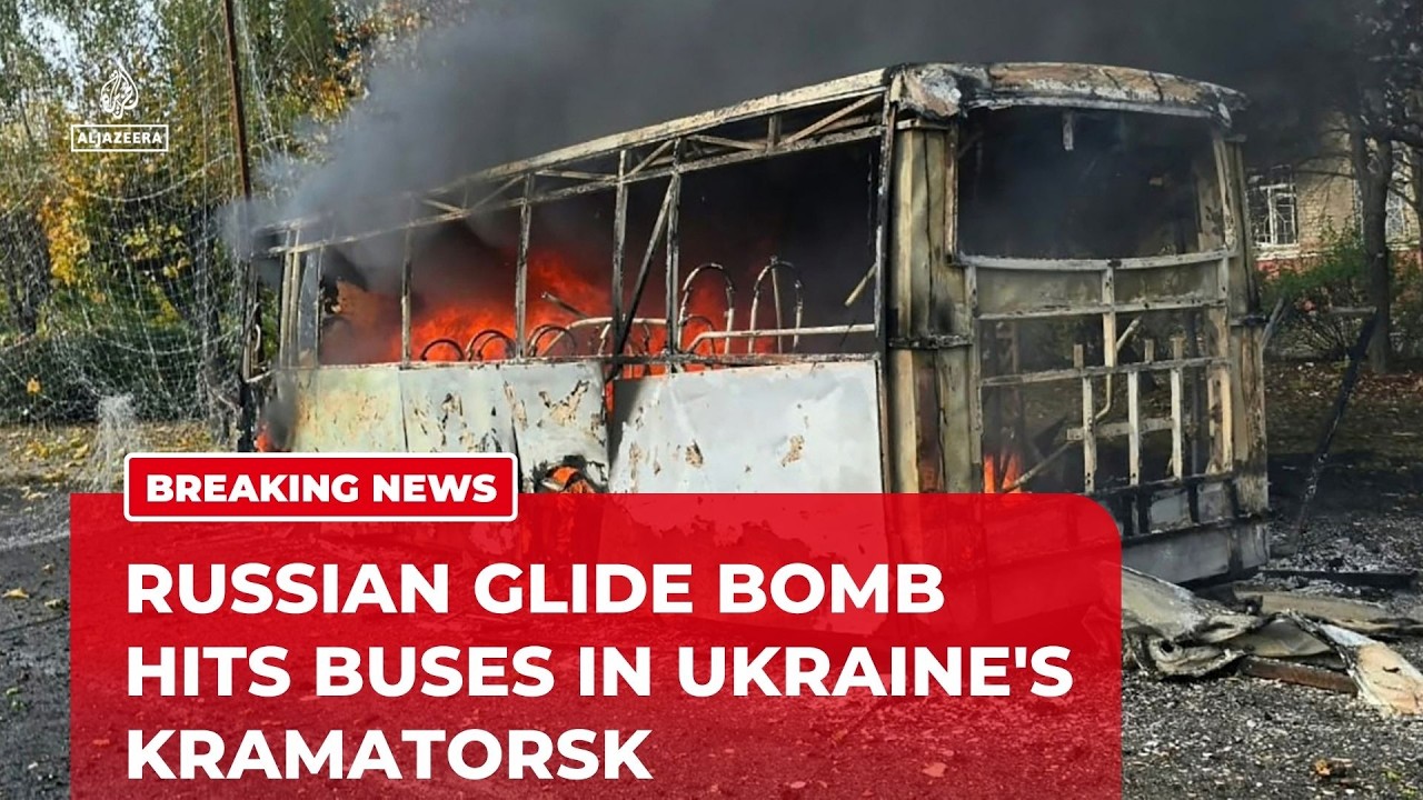 Russian glide bomb hits buses in Ukraine's Kramatorsk, killing at least 30