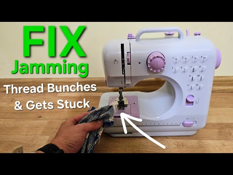 FIX - Thread Jamming & Bunching up on Mini Sewing Machine  / FHSM-505