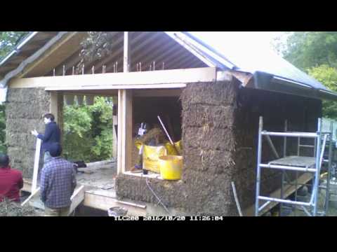 Straw bale house timelapse - www.hartwyn.co.uk  #BalesinWales