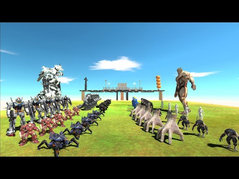 Mech Titans vs Mythical Beasts: Hulk Buster & Gundam vs Armored Titan & SCP906! |ARBS Ultimate Clash