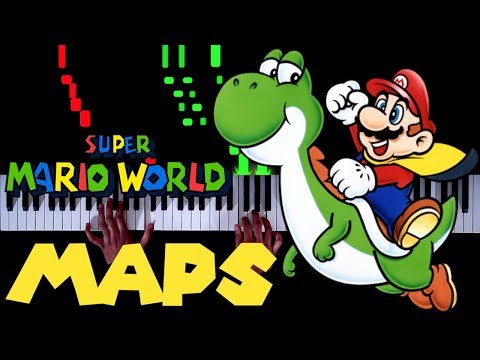 Super Mario World - Map Theme Medley - Piano|Synthesia Video