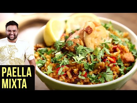 Paella Mixta Recipe | How To Make Mixed Paella | Spanish Rice Recipe | Nick Saraf's Foodlog