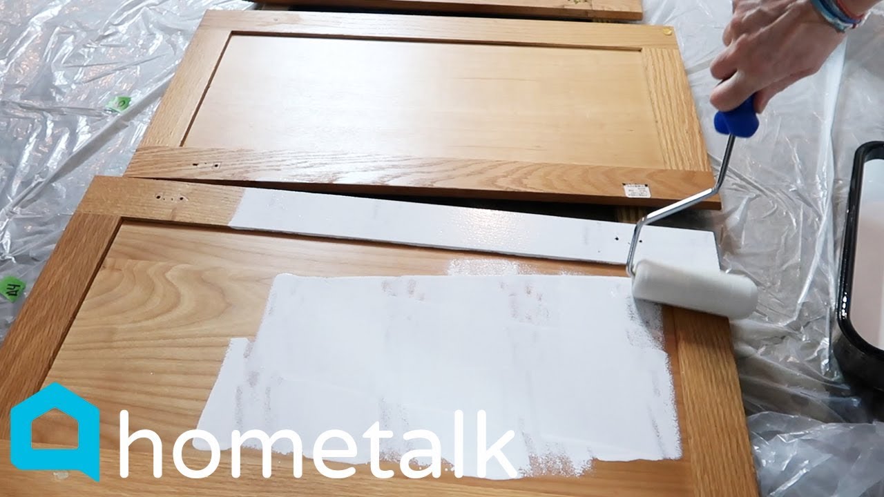 Watch video DIY Painted Kitchen Cabinets - Dramatically transform your kitchen for under $100 | Hometalk Now DIY Painted Kitchen Cabinets - Dramatically transform your kitchen for under $100 | Hometalk