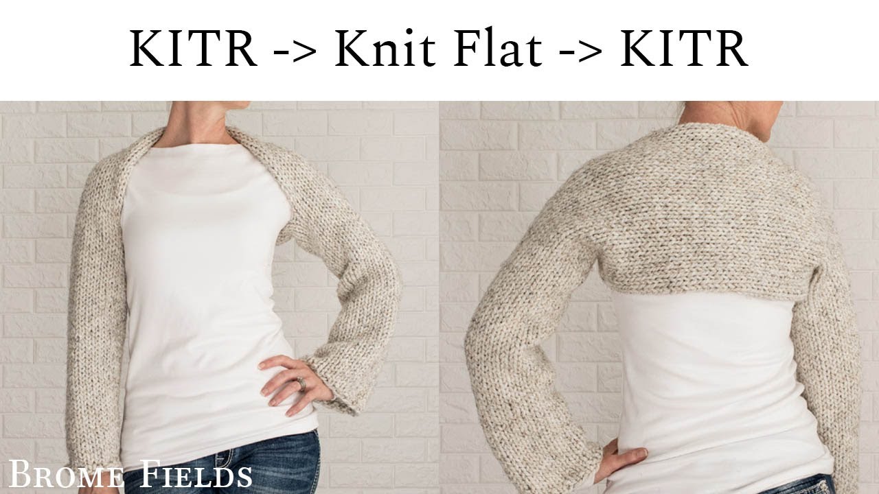 How to Knit-in-the-round, knit flat and then go back to knitting-in-the-round