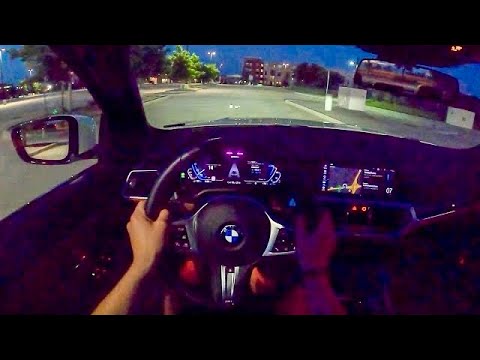 2021 BMW 330e - POV Night Drive (Binaural Audio)