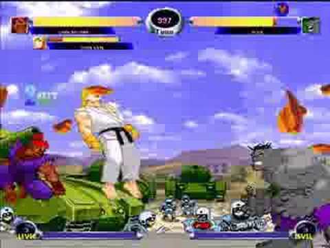 Shin Akuma and Shin Ken vs Hulk